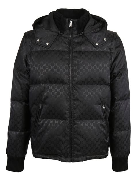 gucci black coat men|Gucci winter jacket sale.